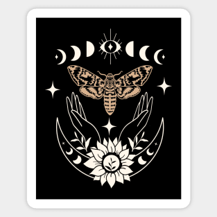 Mystical Moth Celestial Moon phase Sticker